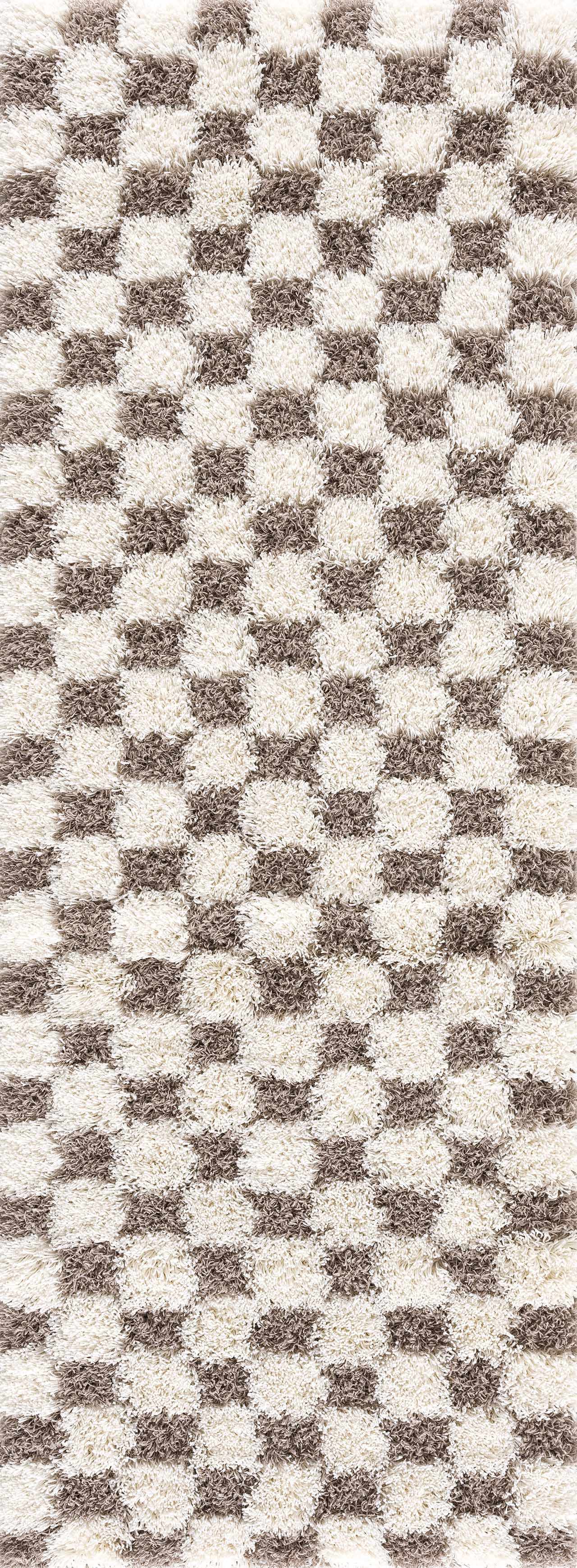 Atira Brown Checkered Area Rug by Hauteloom