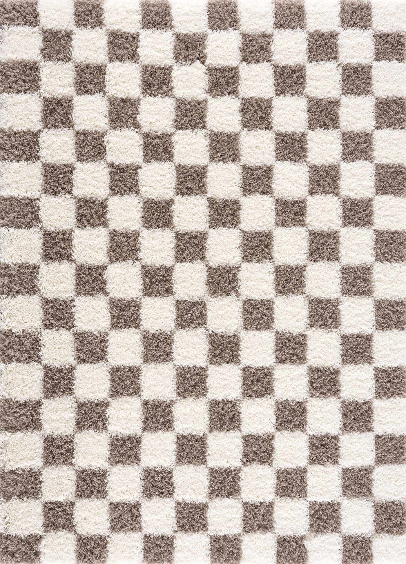 Atira Brown Checkered Area Rug by Boutique Rugs