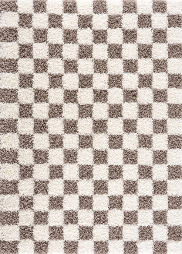 Atira Brown Checkered Area Rug, photo 2 of 16