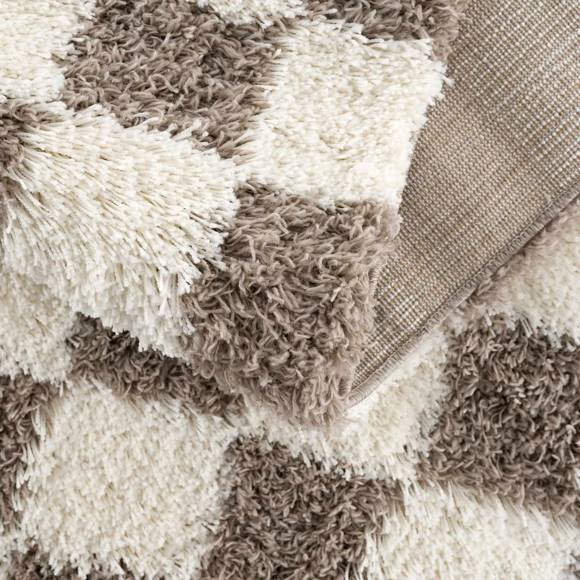 Atira Brown Checkered Area Rug by Hauteloom
