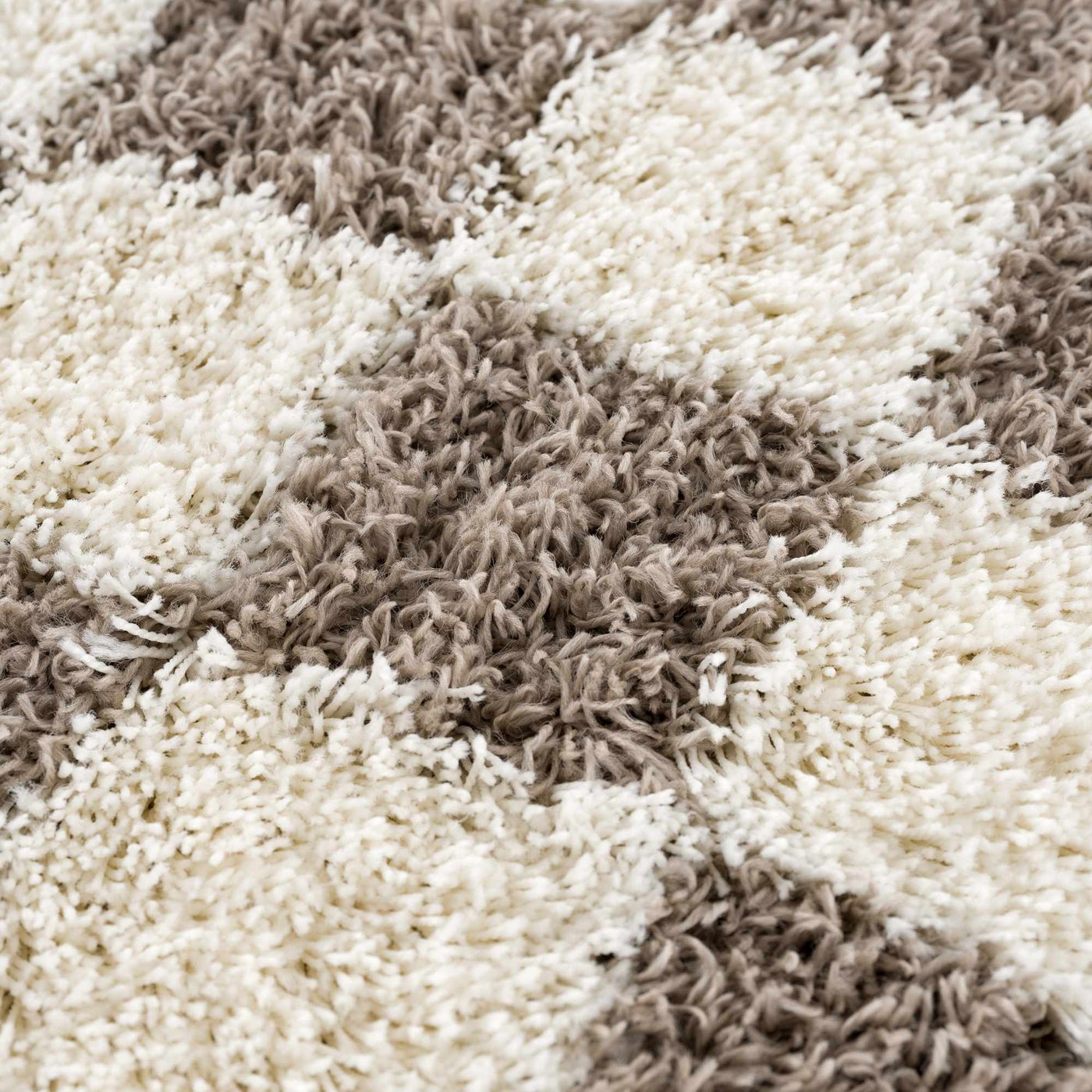 Atira Brown Checkered Area Rug by Boutique Rugs