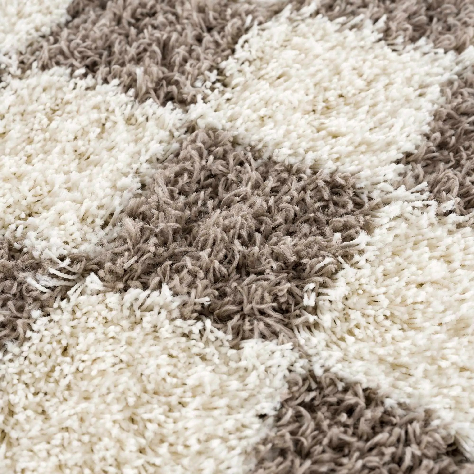 Atira Brown Checkered Area Rug by Boutique Rugs