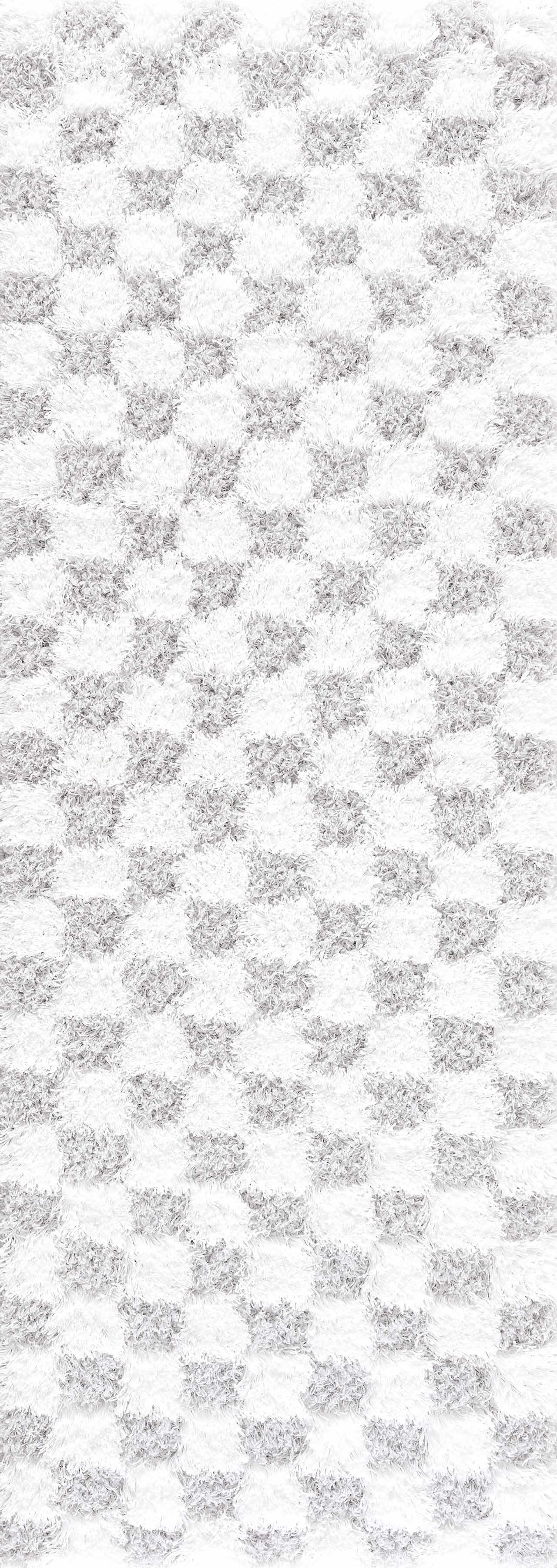 Atira Gray Checkered Area Rug by Boutique Rugs