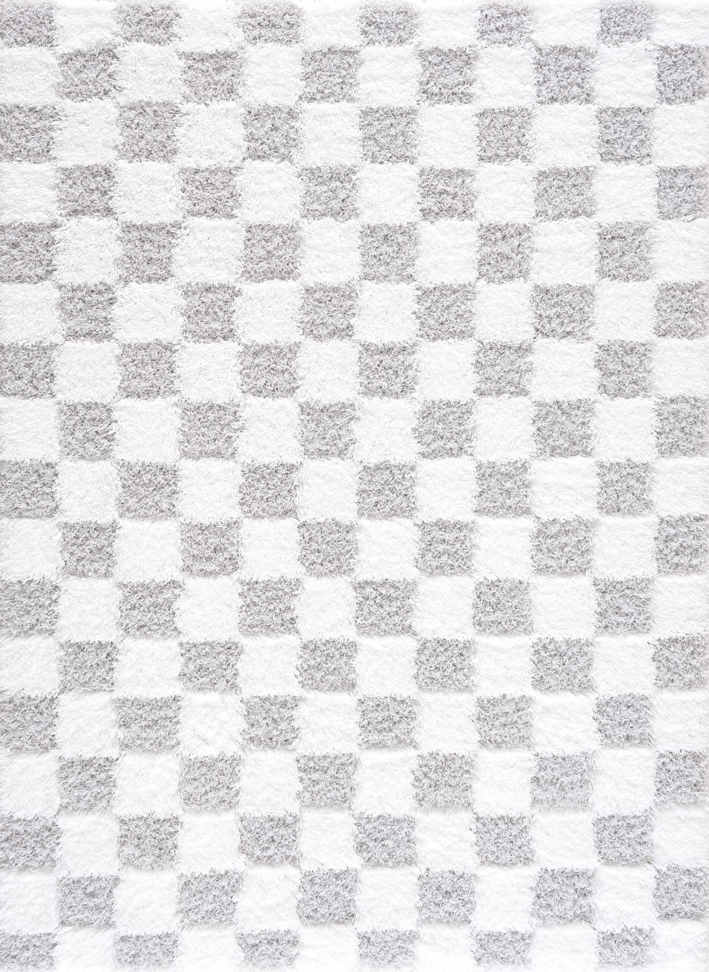 Atira Gray Checkered Area Rug by Boutique Rugs