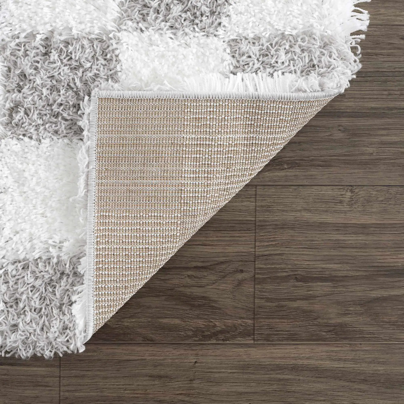 Atira Gray Checkered Area Rug by Boutique Rugs