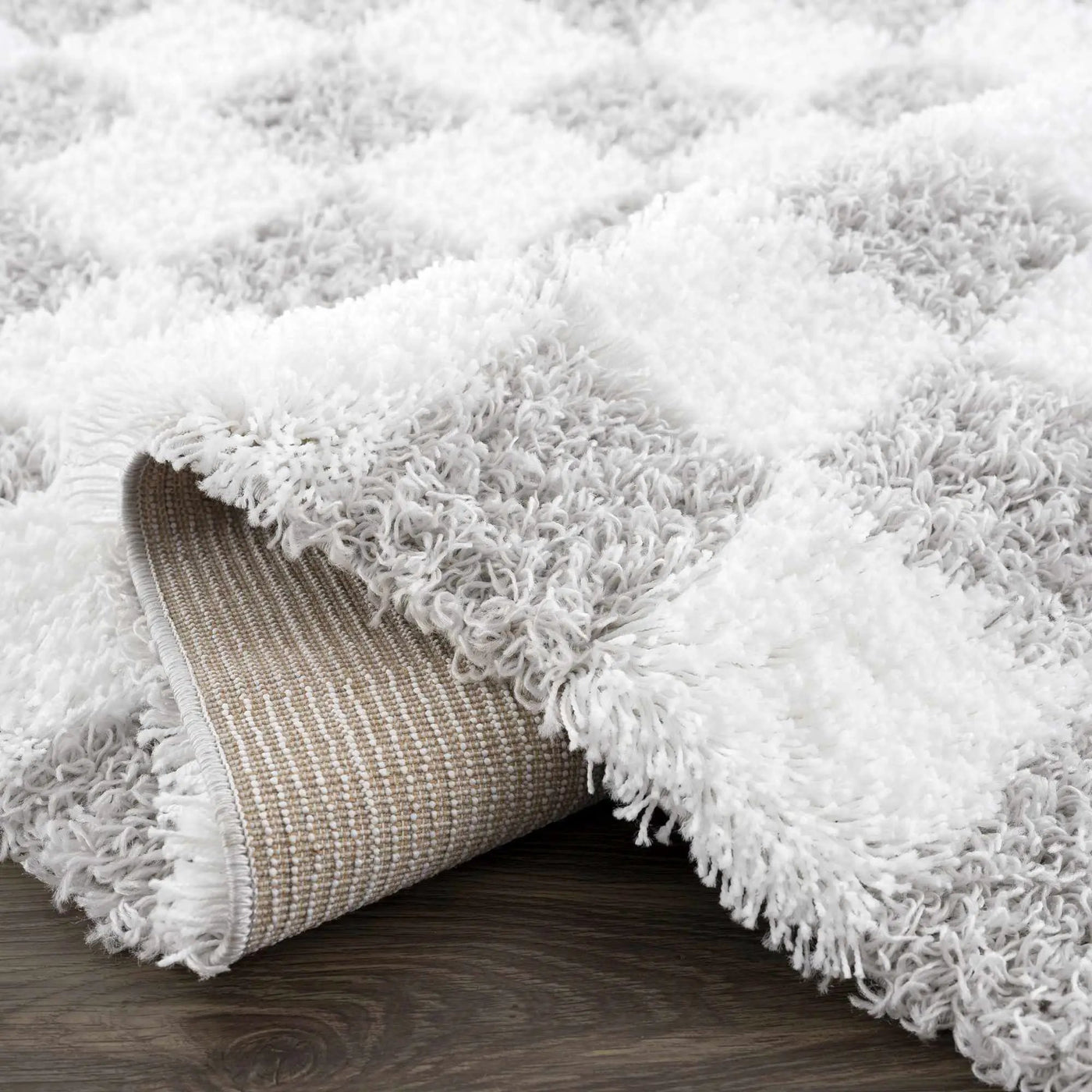 Atira Gray Checkered Area Rug by Boutique Rugs