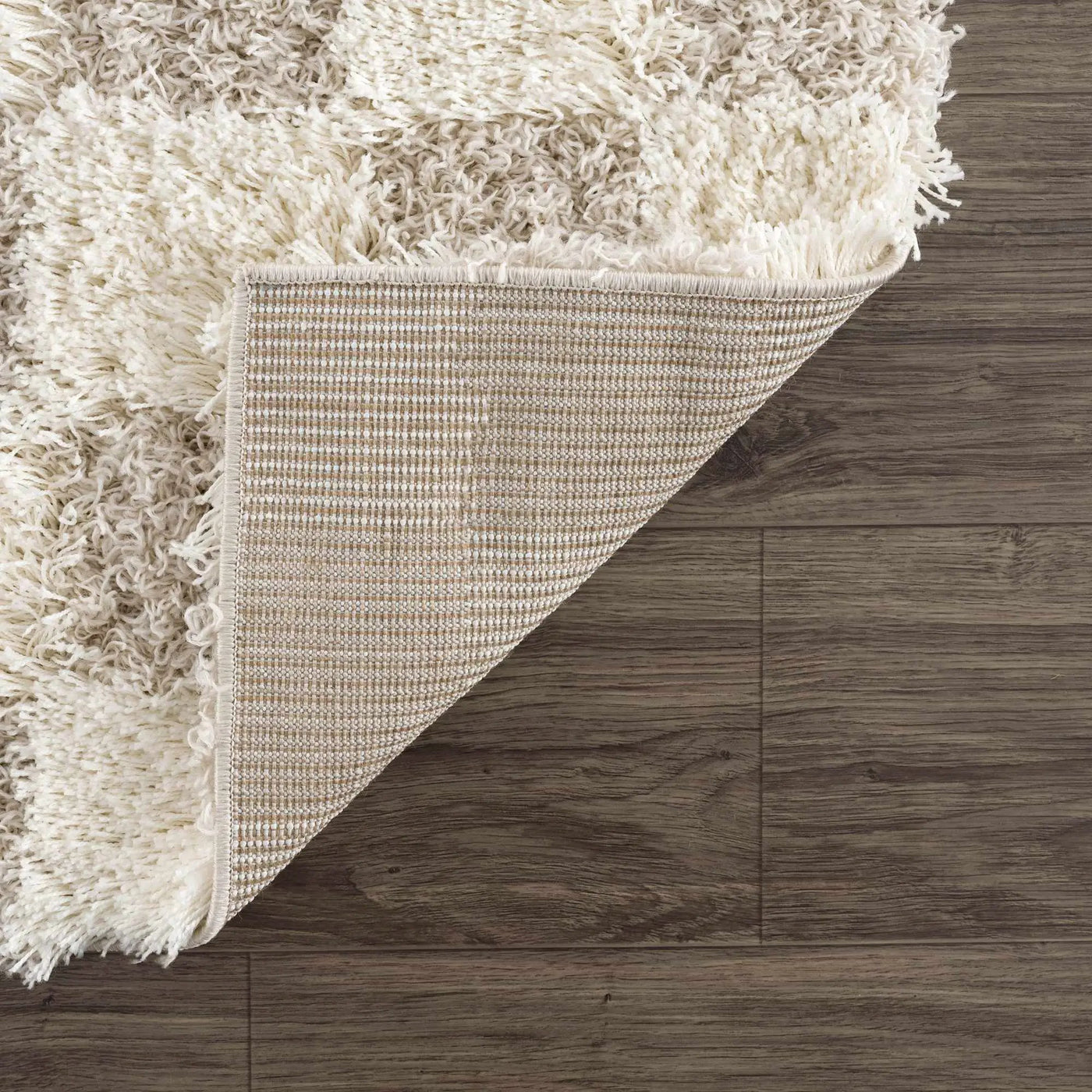 Atira Light Brown Checkered Area Rug by Boutique Rugs