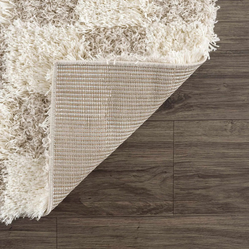 Atira Light Brown Checkered Area Rug by Boutique Rugs