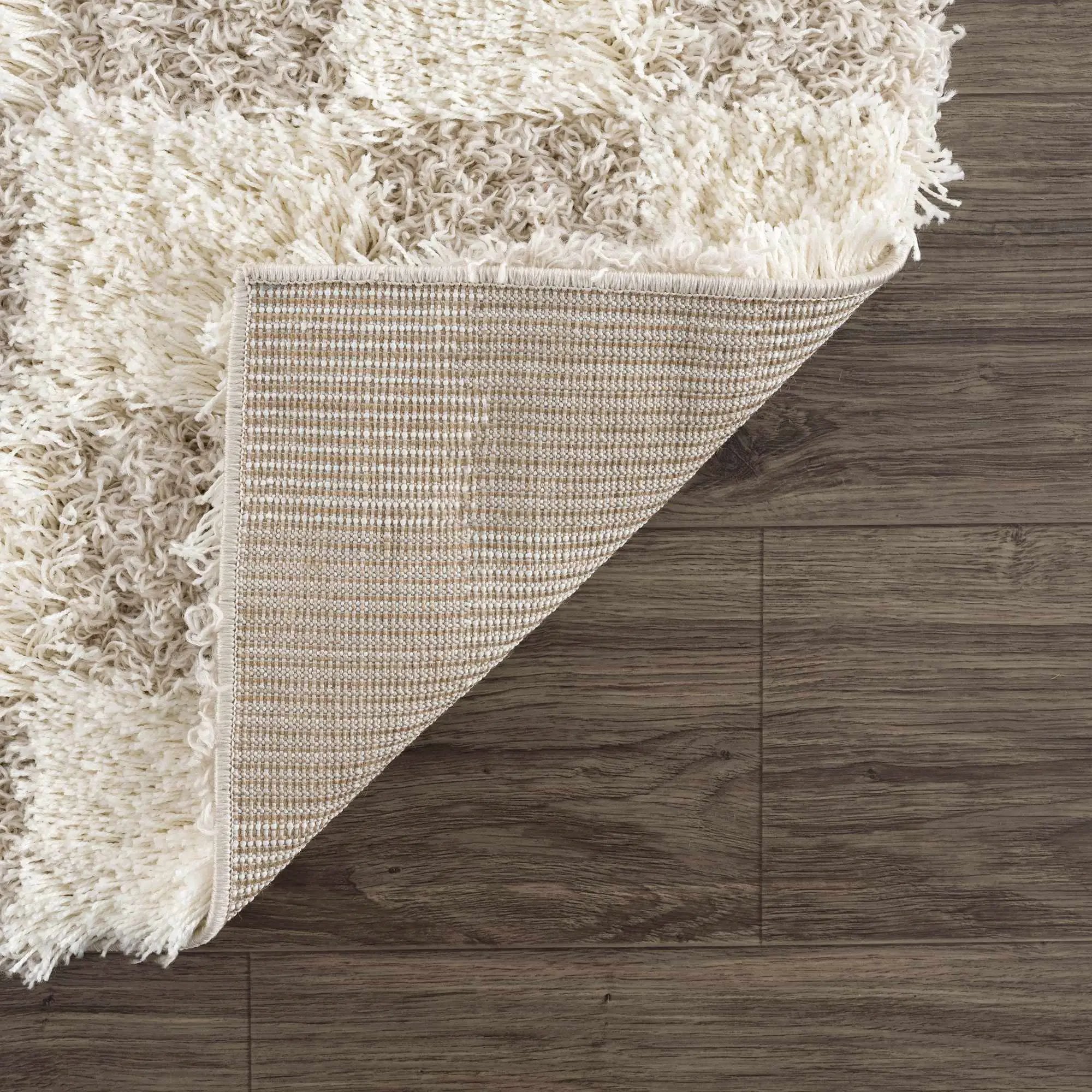 Atira Light Brown Checkered Area Rug by Hauteloom