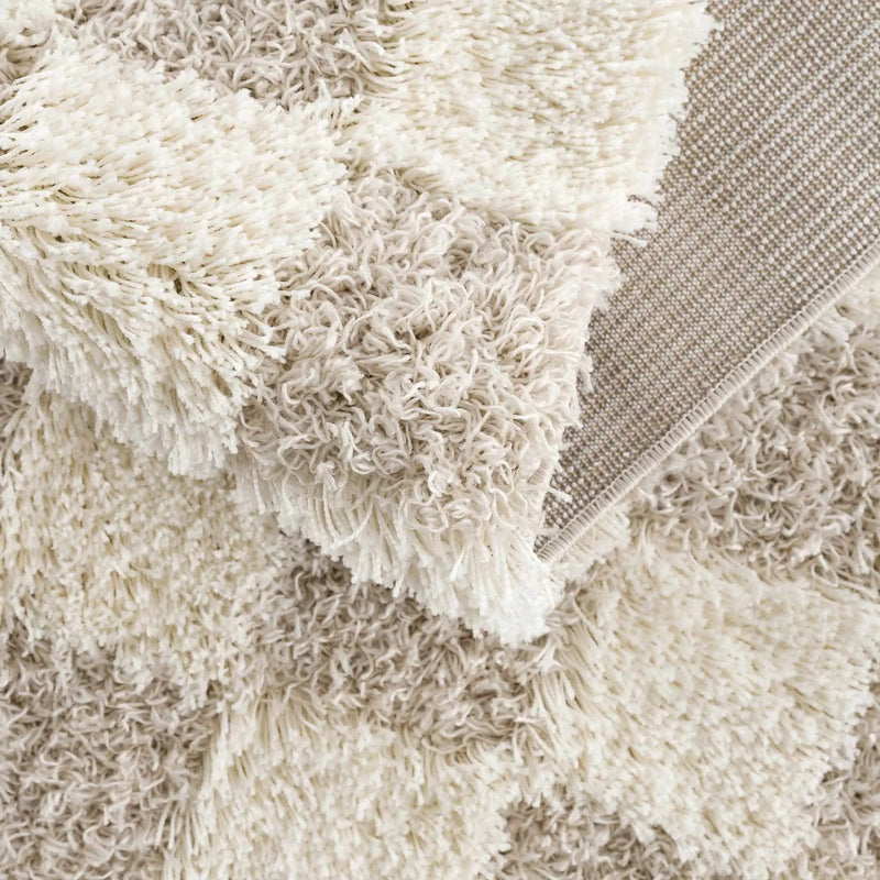 Atira Light Brown Checkered Area Rug by Hauteloom