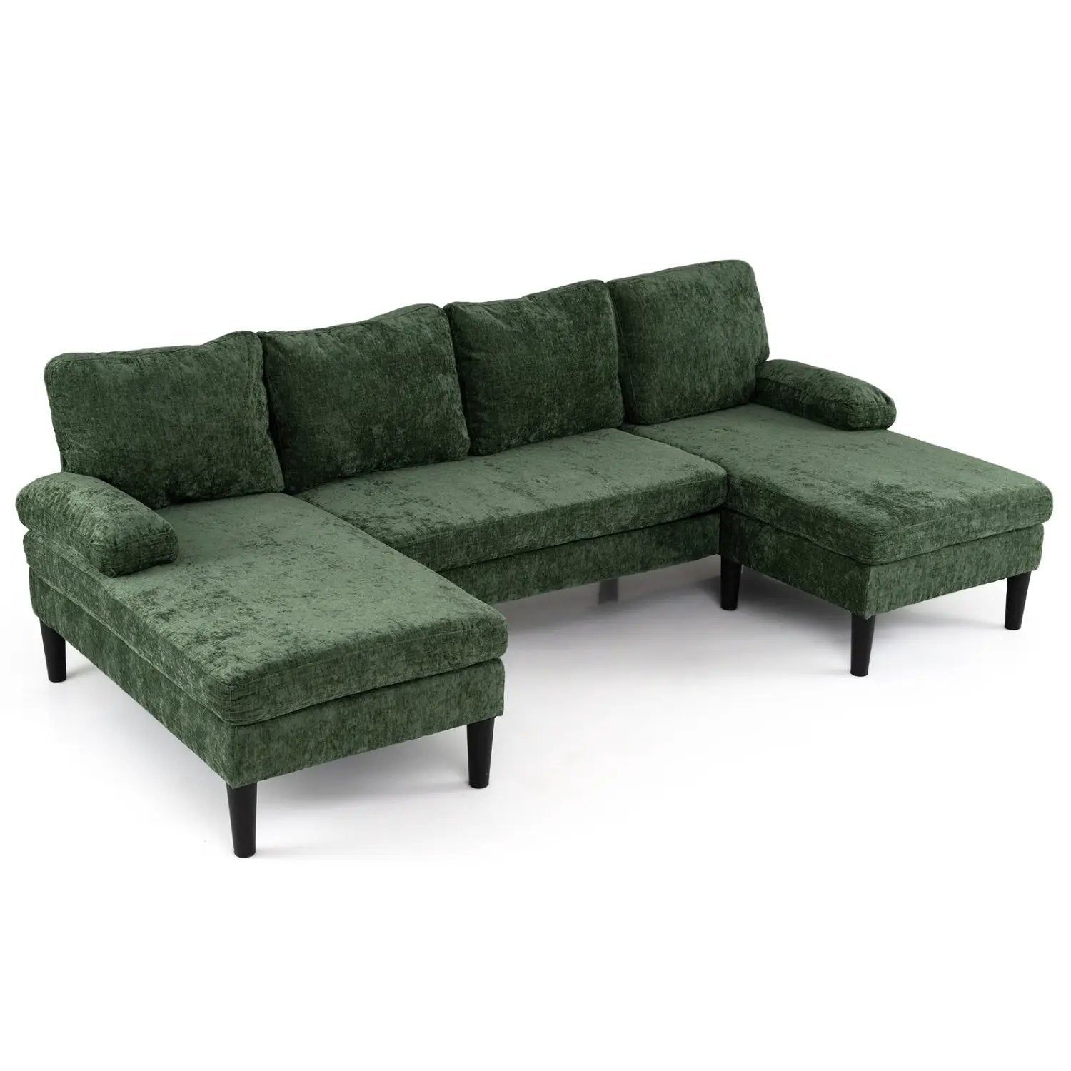 U-shaped Sectional Couch with Double Chaise for Living Room by DirectDeals