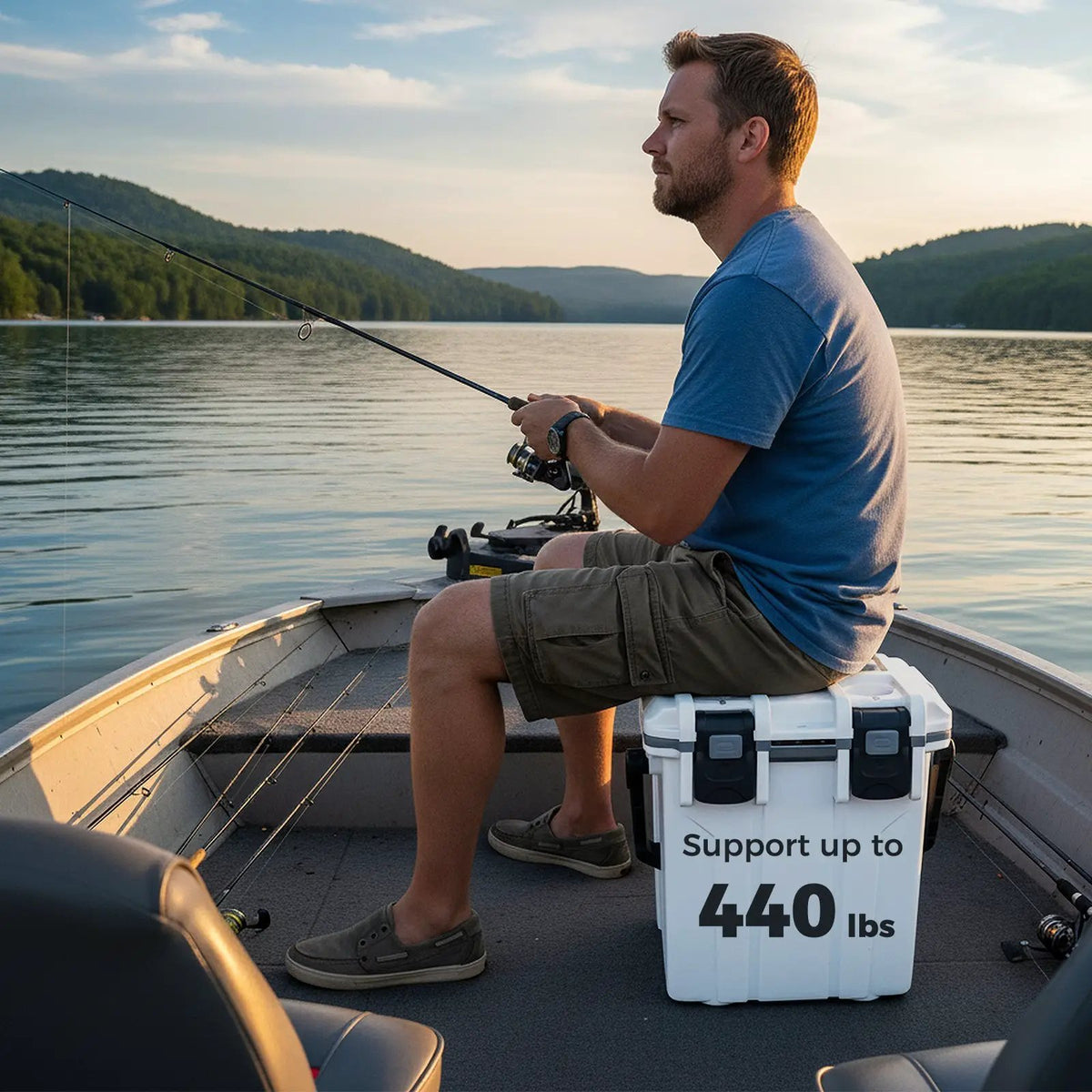 Ultra-Light Injection Molded Cooler 21 QT Hard Ice Chest by DirectDeals