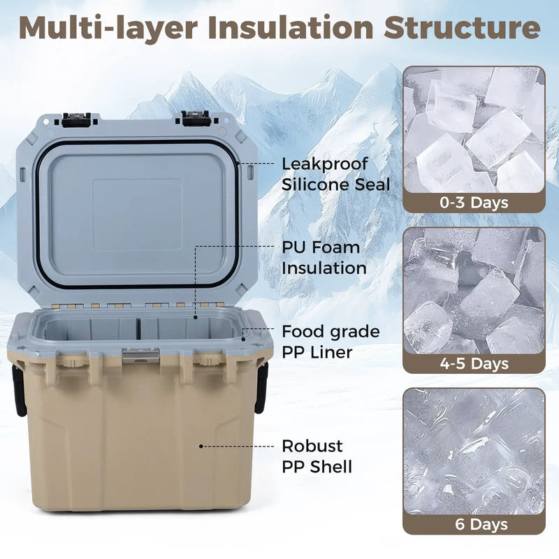 Ultra-Light Injection Molded Cooler 53 QT Hard Ice Chest by DirectDeals