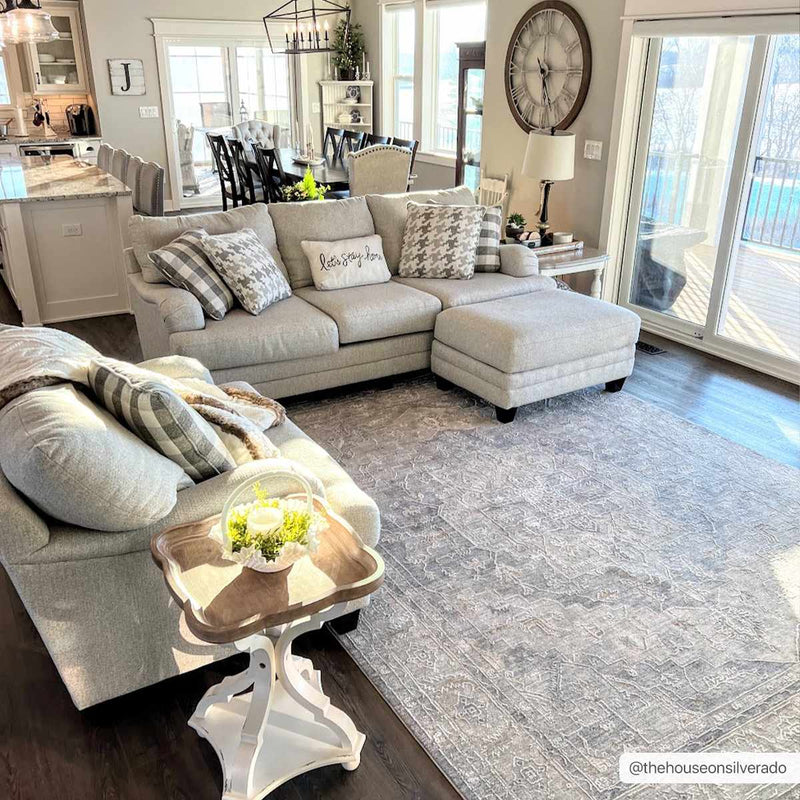 Ulubey Distressed Gray Thick Luxe Area Rug by Boutique Rugs