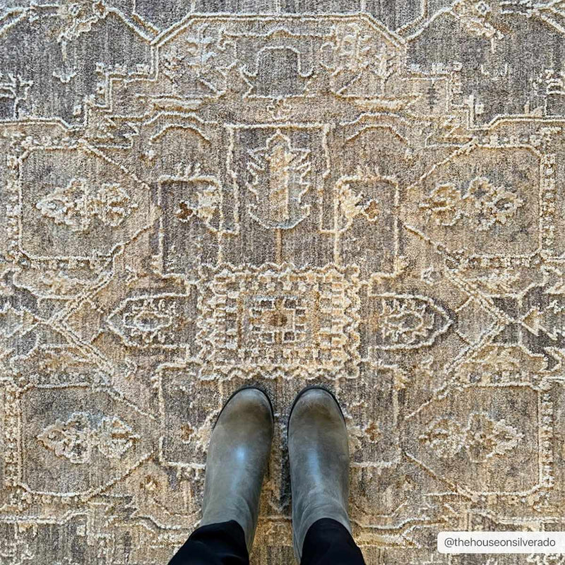 Ulubey Distressed Gray Thick Luxe Area Rug by Boutique Rugs