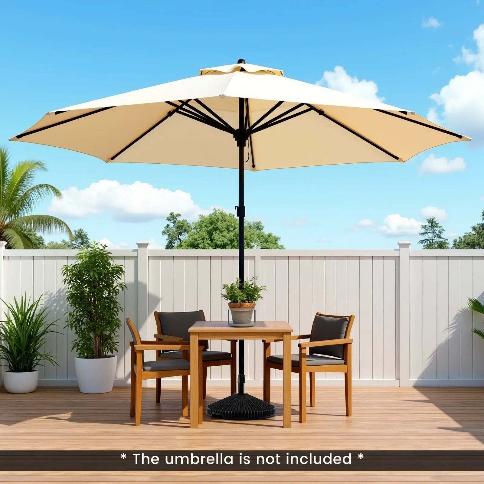 Outdoor Umbrella Base with Shell Texture - Water & Sand Fill by DirectDeals