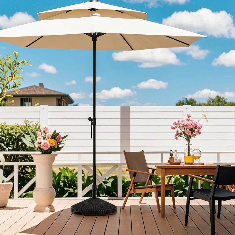 Outdoor Umbrella Base with Shell Texture - Water & Sand Fill by DirectDeals