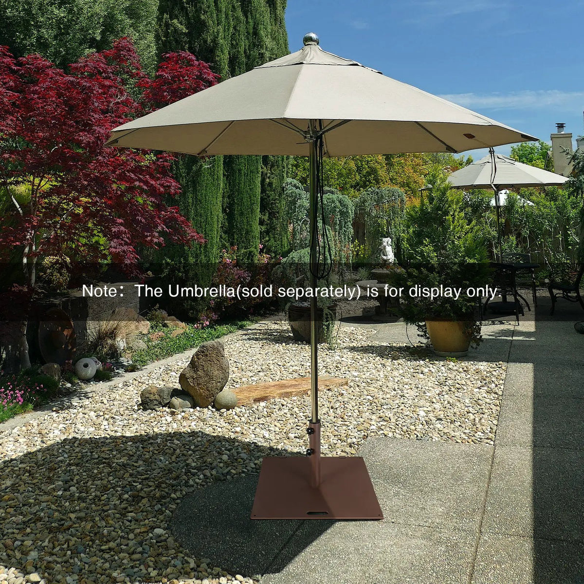 24 Inch Square Patio Umbrella Base 50 LBS Weighted by DirectDeals