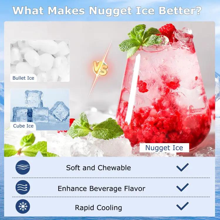 Under Counter Nugget Ice Maker with Timer & Self-Cleaning by DirectDeals