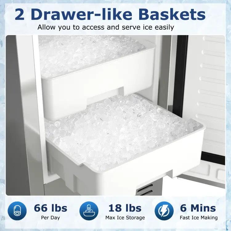 Under Counter Nugget Ice Maker with Timer & Self-Cleaning by DirectDeals