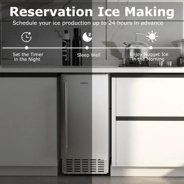 Under Counter Nugget Ice Maker with Timer & Self-Cleaning by DirectDeals