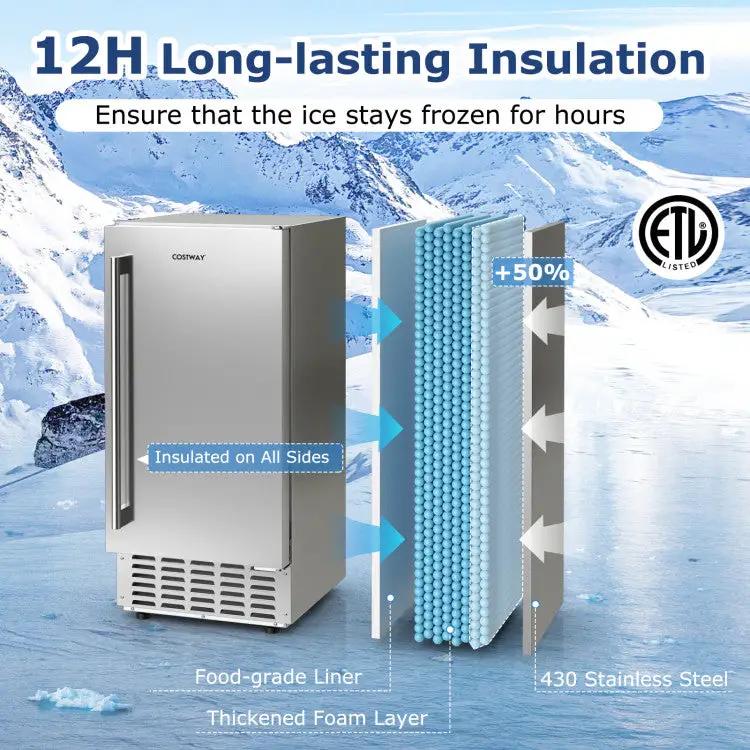 Under Counter Nugget Ice Maker with Timer & Self-Cleaning by DirectDeals