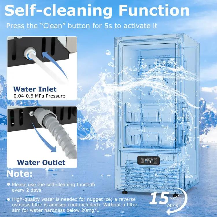 Under Counter Nugget Ice Maker with Timer & Self-Cleaning by DirectDeals