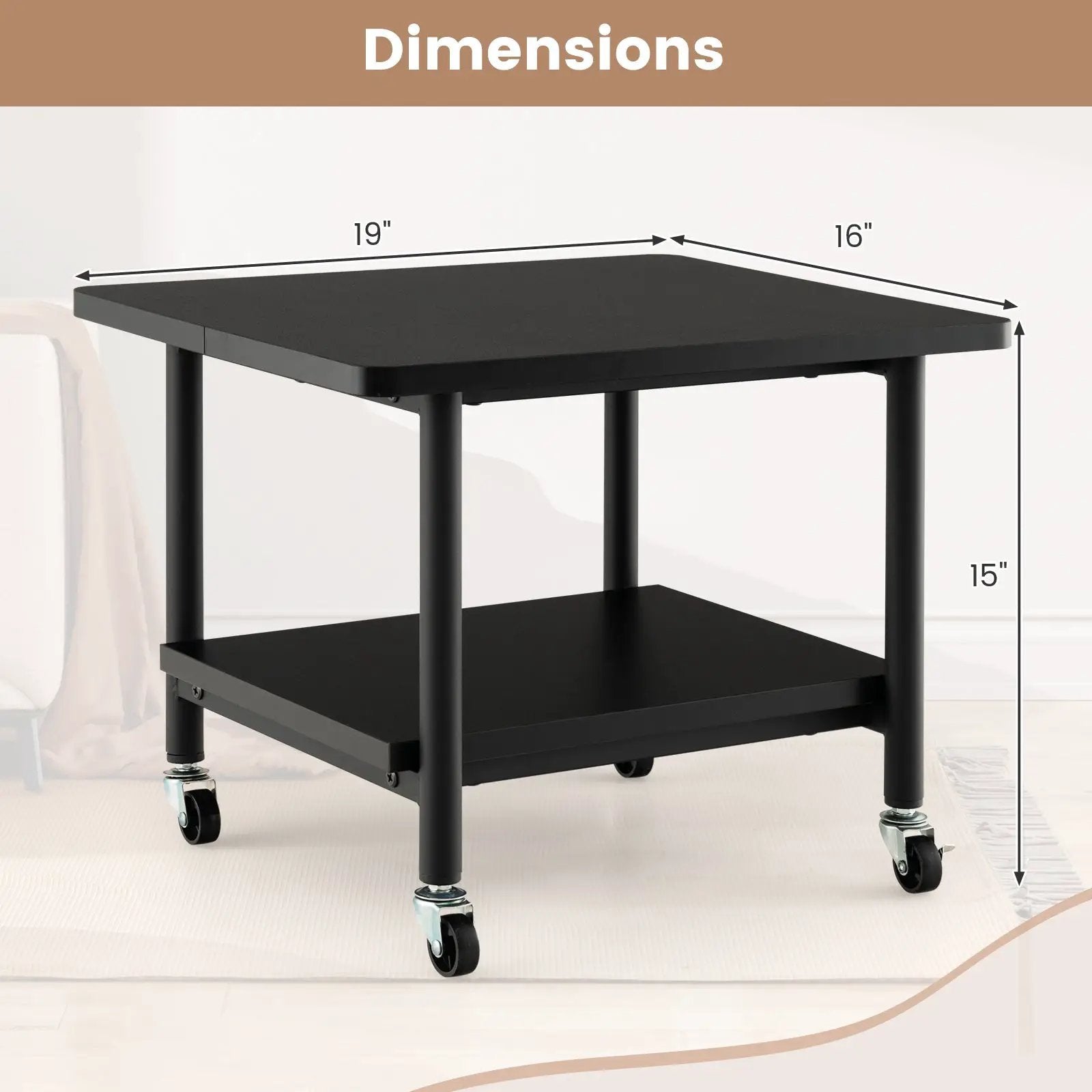 Under Desk Printer Stand with by DirectDeals