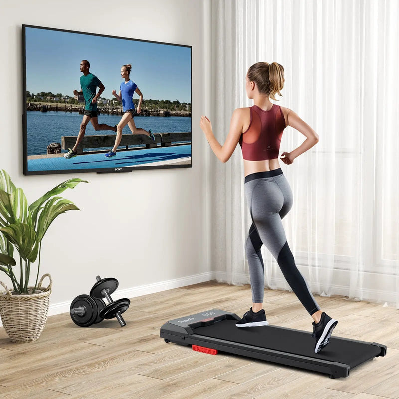 2.5HP Under Desk Treadmill with Remote Control and LED Display-Black by DirectDeals