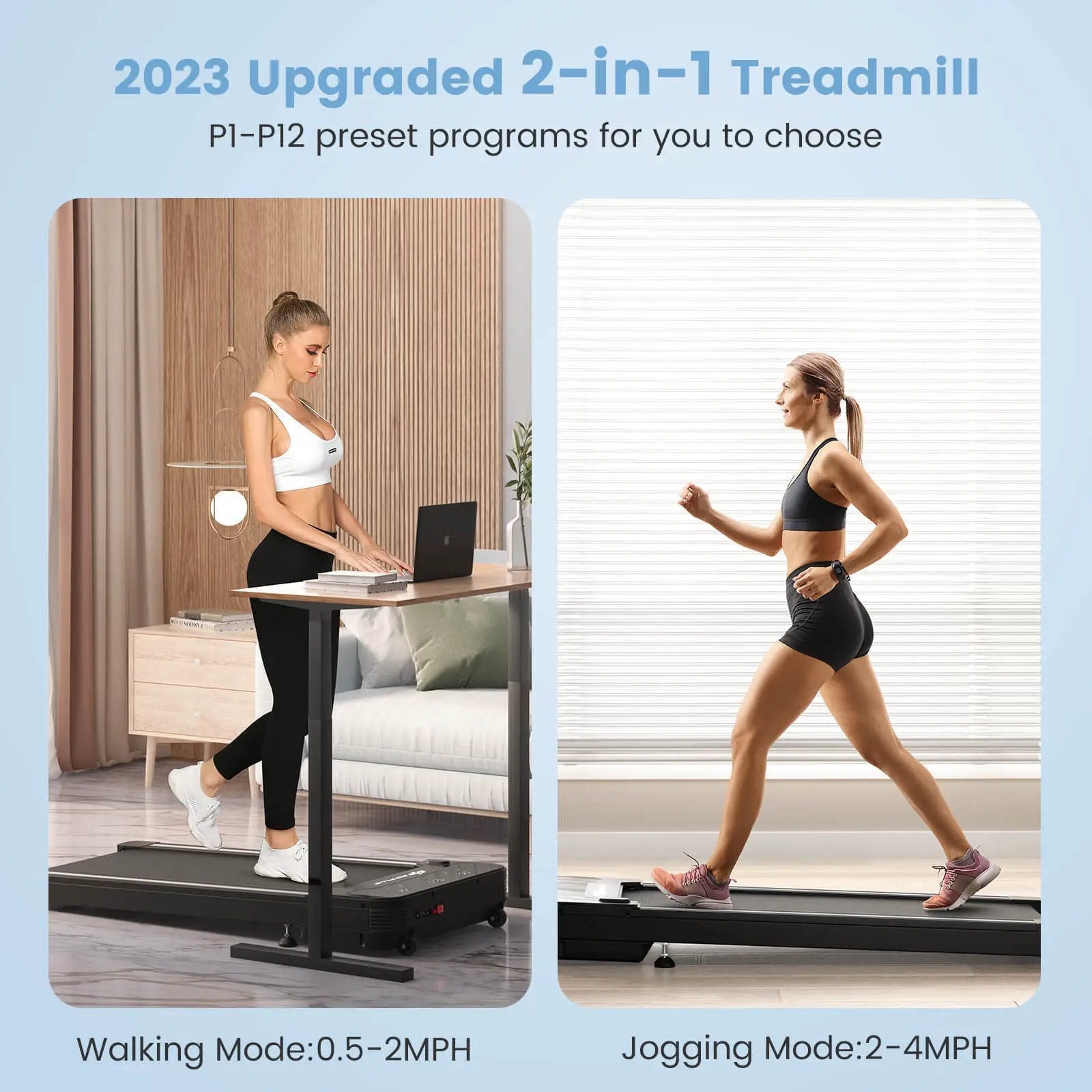 Under Desk Walking Pad Treadmill with Touchable LED Display by DirectDeals