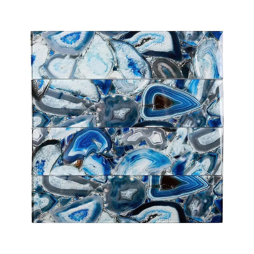 Blue 3x12 Glossy Glass Subway Tile (20 pack, 5 sq ft/case) by Apollo Tile
