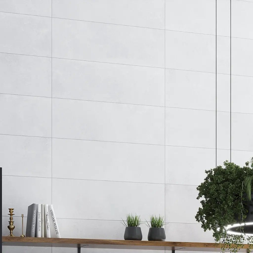 White 12x36 Ceramic Matte Large Format Tile (4 pack, 11.63 sq ft/case) by Apollo Tile