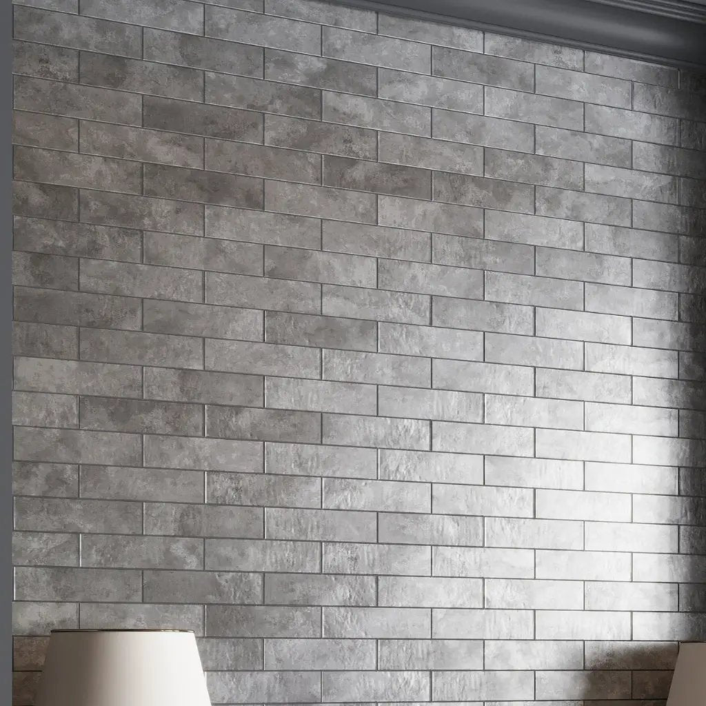 Deep Gray 2.5x10 Matte Ceramic Subway Tile (30 pack, 5.06 sq ft/case) by Apollo Tile