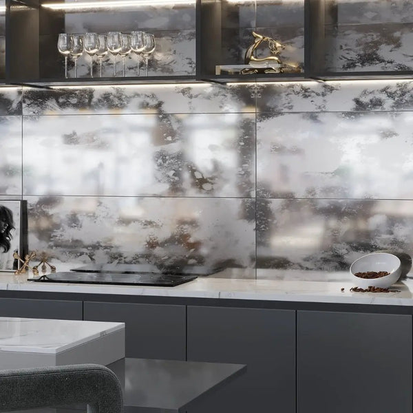 Silver-charcoal Gray 16x48 Matte Ceramic Large Format Tile (2 pack, 10.34 sq ft/case)