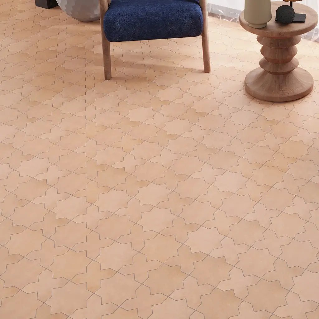 Terracotta 7x7 Matte Star Porcelain Tile (34 pack, 5.31 sq ft/case) by Apollo Tile