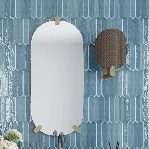 Teal Blue 2x10 Glossy Picket Ceramic Tile (23 pack, 2.37 sq ft/case)