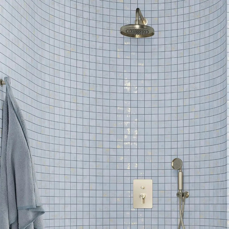 Light Blue 12x12 Natural Uniform Square Porcelain Mosaic Tile (8 pack, 7.62 sq ft/case) by Apollo Tile