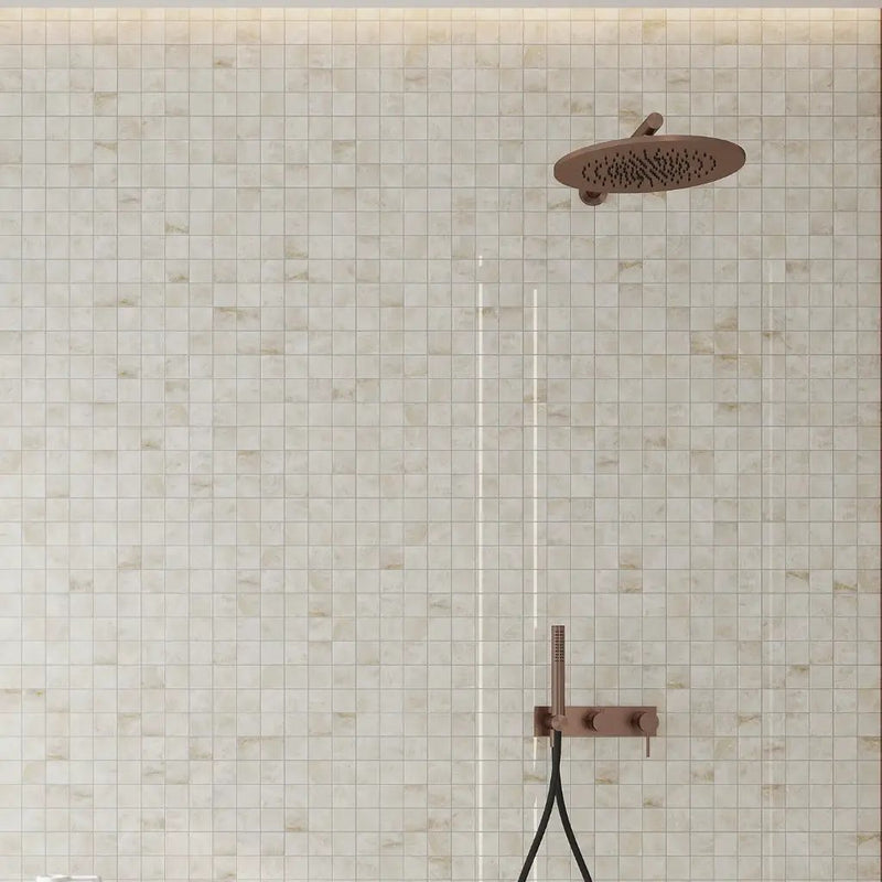Light Cream Beige 12x12 Lappato Square Porcelain Mosaic Tile (5 pack, 4.84 sq ft/case) by Apollo Tile