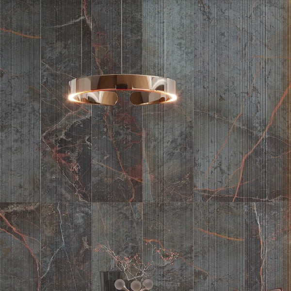 Slate Gray with Molten Copper 12x48 Matte Porcelain Large Format Tile (3 pack, 11.63 sq ft/case)