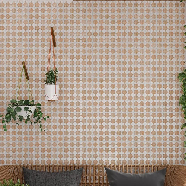 Nude Beige White 12x22 Matte Glossy Rectangle with Star Details Porcelain Large Format Tile (7 pack, 13.03 sq ft/case)