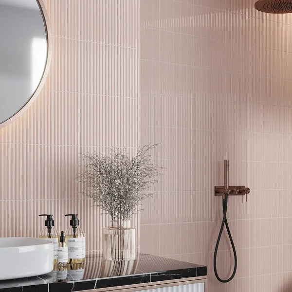 Pink 2x8 Glossy Ceramic Subway Deco Tile (38 pack, 4.09 sq ft/case)