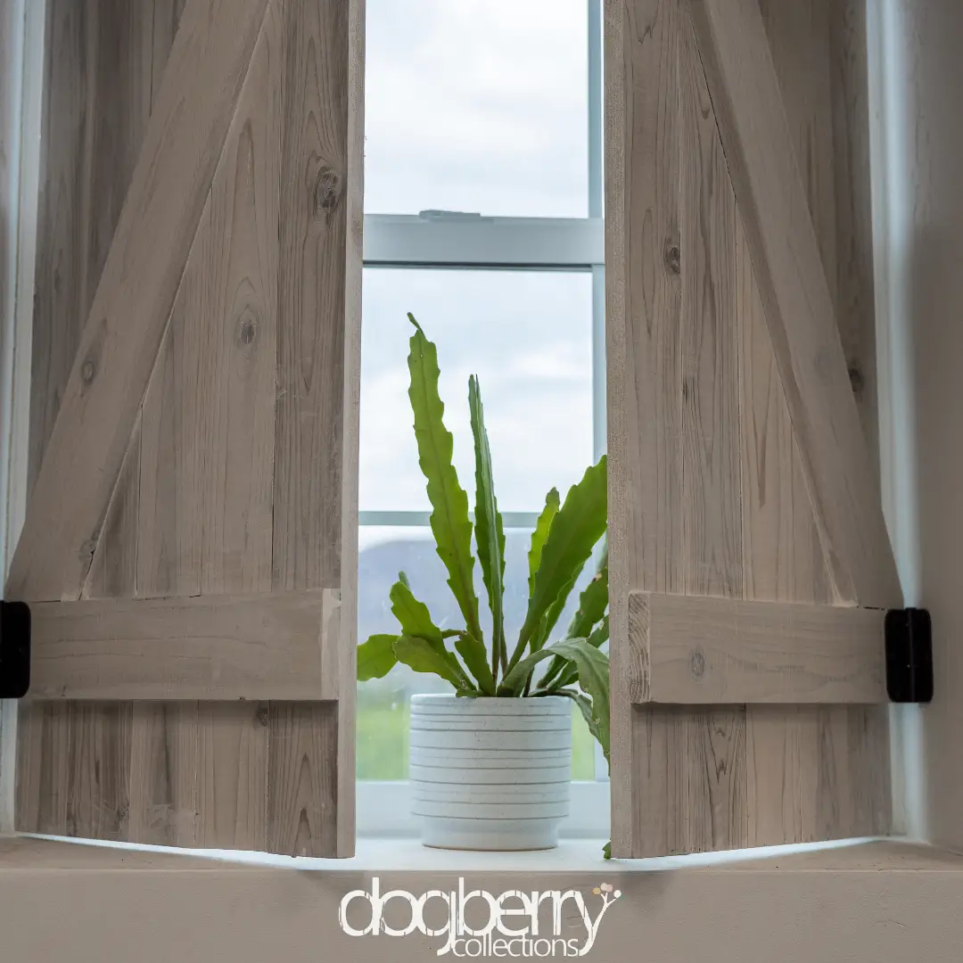 Z-Bar Exterior Wood Shutters - Cedar - Set of 2 by Dogberrycollections