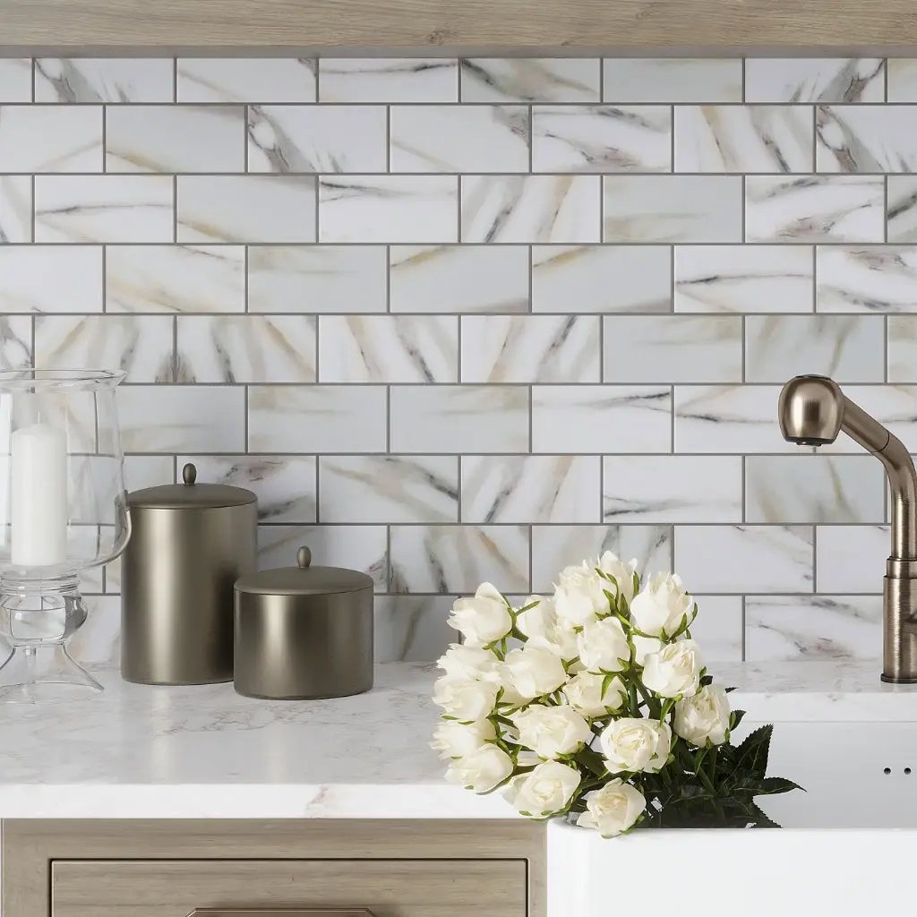 Chiffon White 12x12 Matte Brick Recycled Glass Mosaic Tile (10 pack, 9.18 sq ft/case) by Apollo Tile