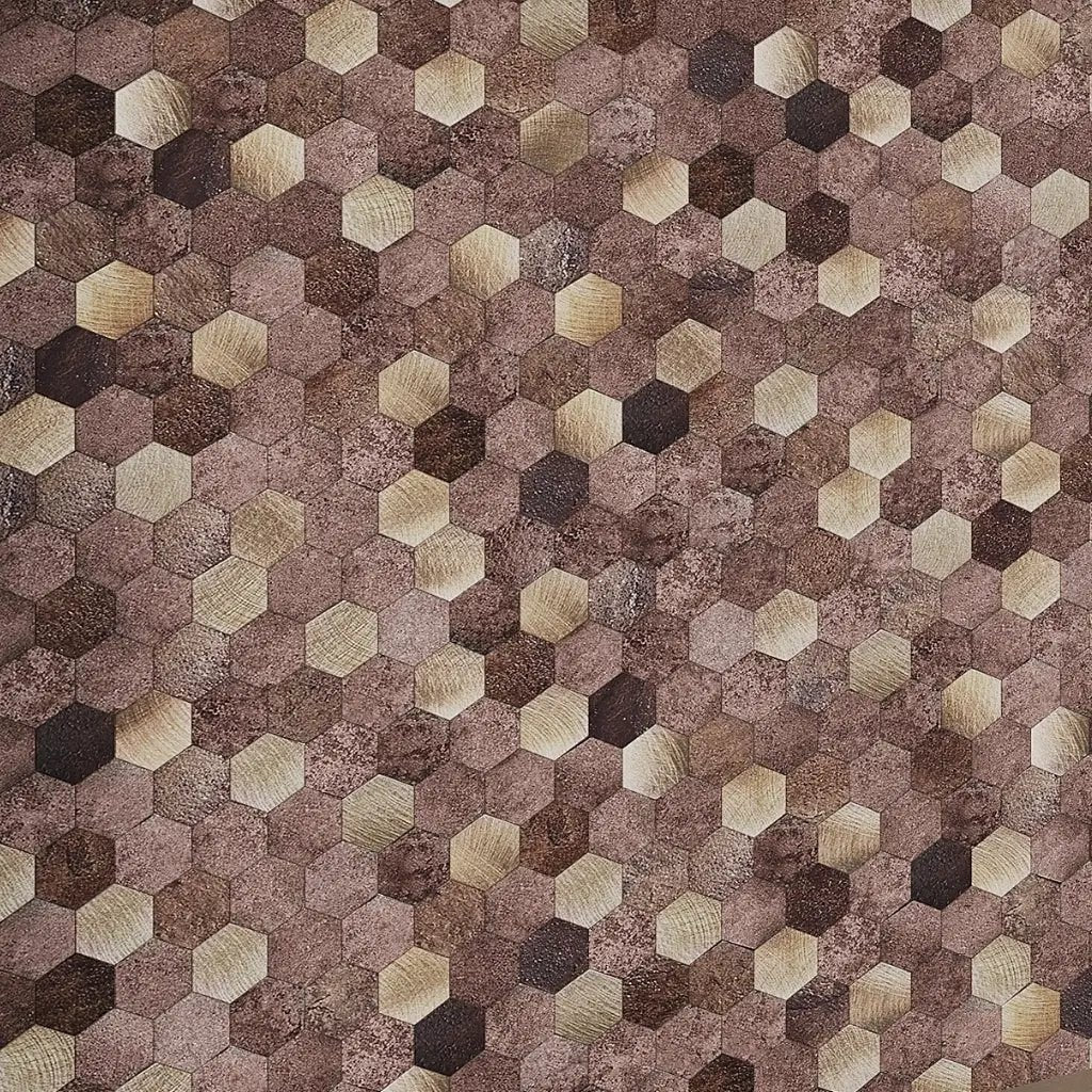 Gold 11x11 Honed Hexagon PVC Peel & Stick Tile (10 pack, 8.79 sq ft/case) by Apollo Tile