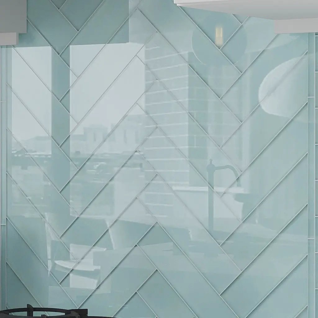 Blizzard Blue 3x12 Glossy Subway Glass Tile (20 pack, 5 sq ft/case) by Apollo Tile