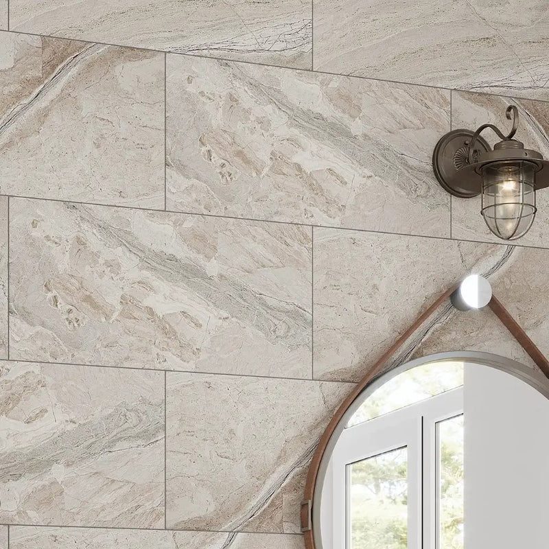 Beige 12x24 Matte Porcelain Large Format Tile (6 pack, 11.62 sq ft/case) by Apollo Tile
