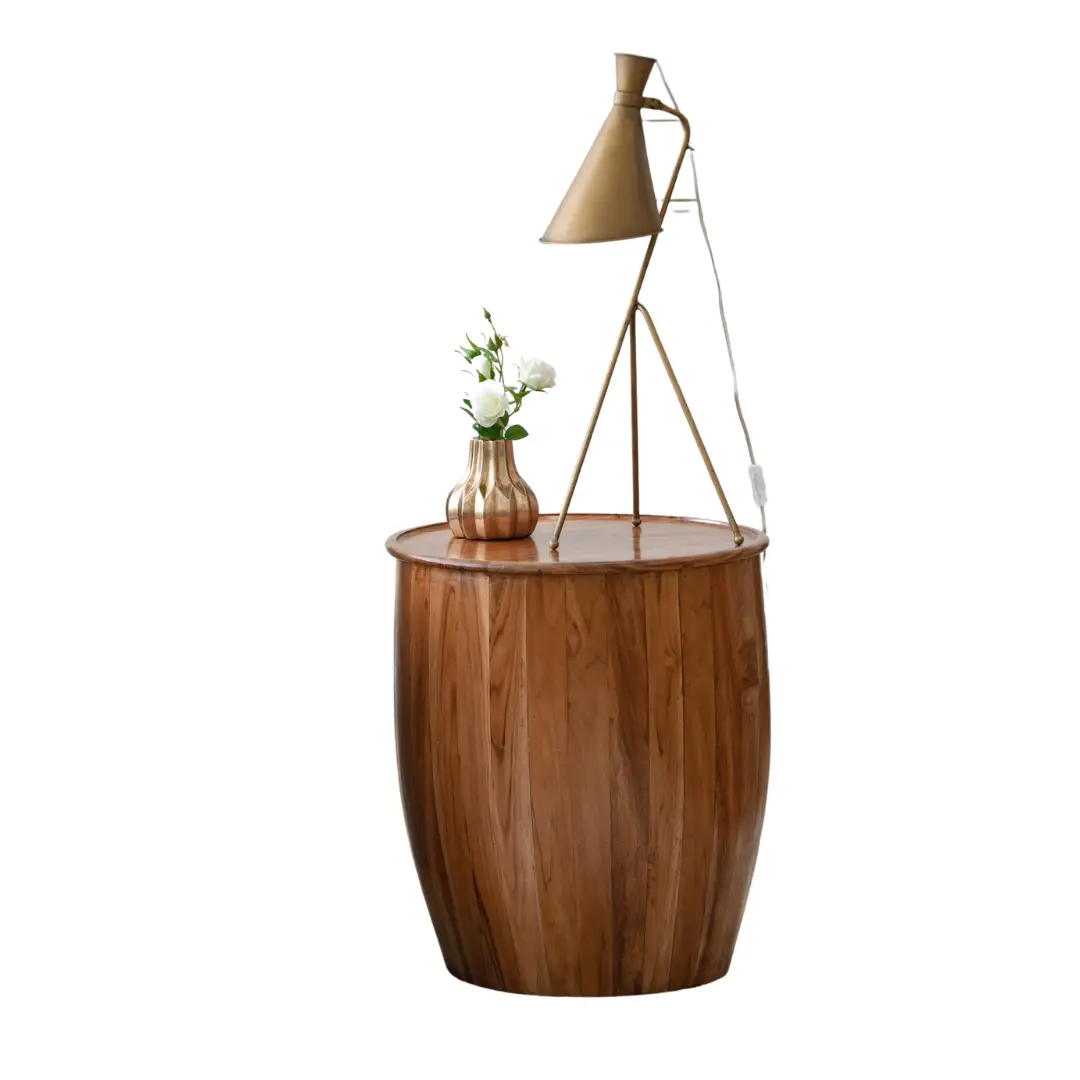Drum Side Table With Tray Style Top by BLAKHOM