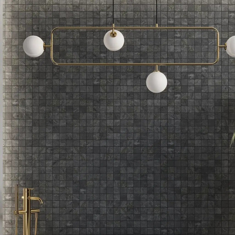 Slate Black 12x12 Matte Uniform Square Porcelain Mosaic Tile (11 pack, 10.65 sq ft/case) by Apollo Tile