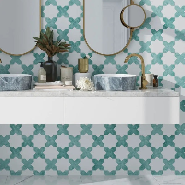 Pistachio Green 5x5 Matte Cross Ceramic Tile (27 pack, 5.37 sq ft/case)