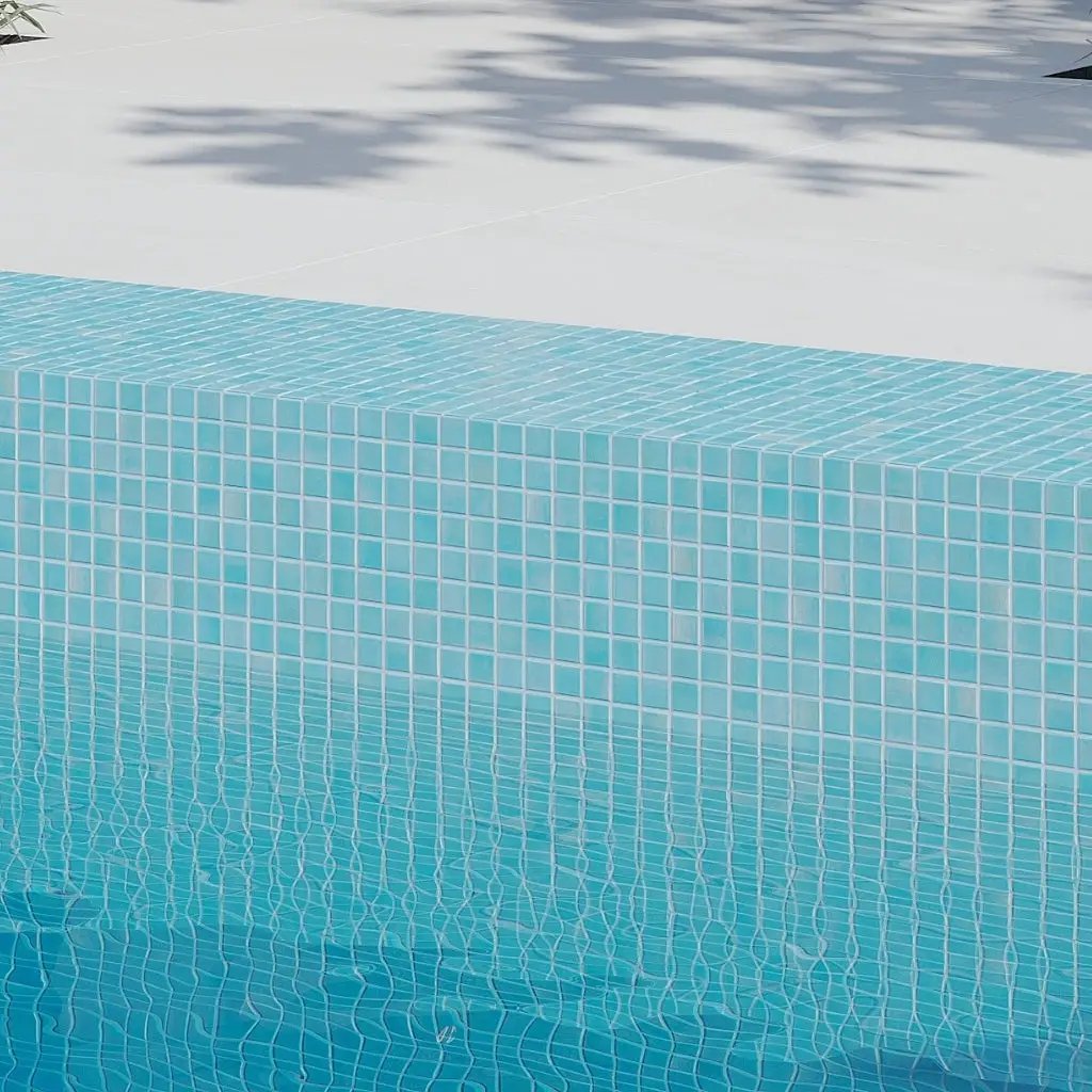 Cyan Blue 12x12 Uniform Square Glossy Glass Mosaic Tile (20 pack, 20 sq ft/case) by Apollo Tile